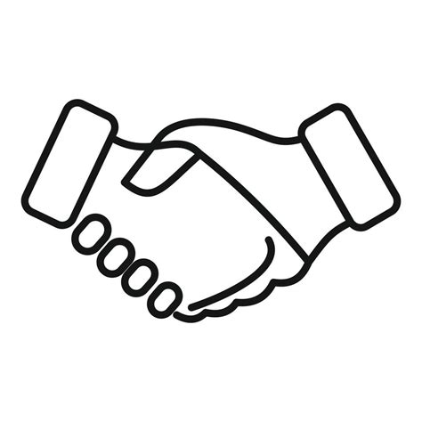 Reliability Handshake Icon Outline Vector Trust Integrity 15110196