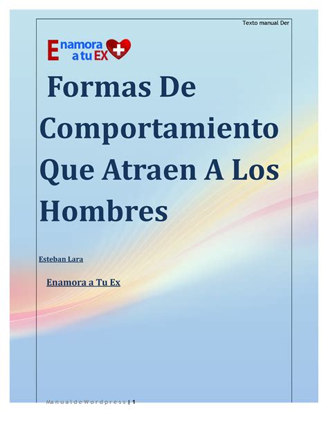 Descargar Libro Enamora A Tu Ex Como Volver A Su Pdf Archive Formas