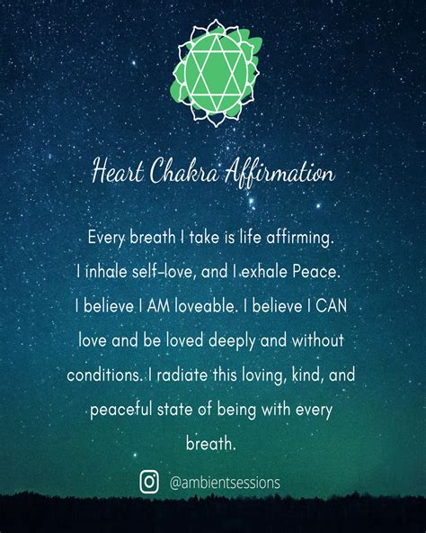 Say This Heart Chakra Affirmation Everyday Chakra Affirmations