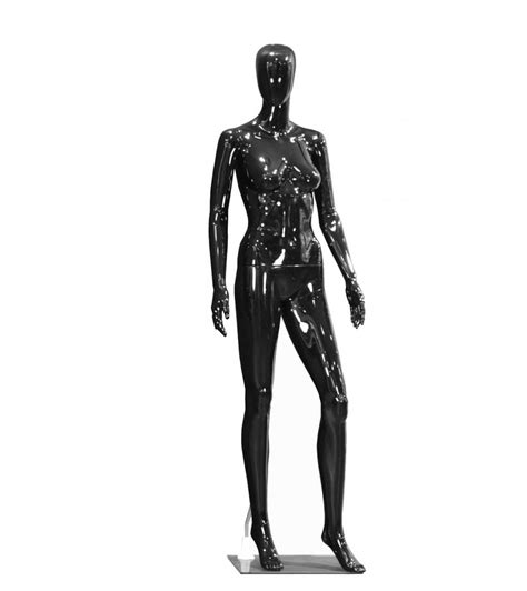 Gloss Black Female Faceless Mannequin Leg Forward Free Delivery On