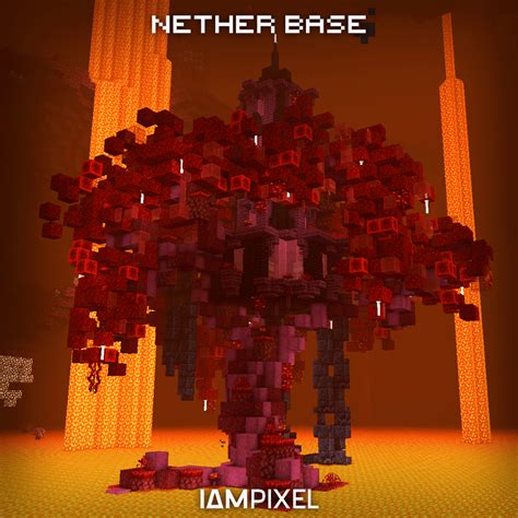 Rminecraftbuilds I Built A Huge Nether Tree Base 👹 Minecraft Tree