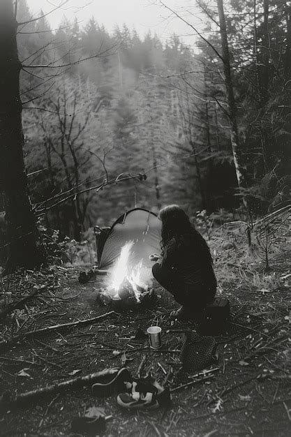 Imagen En Blanco Y Negro De Una Mujer Triste Foto Gratis