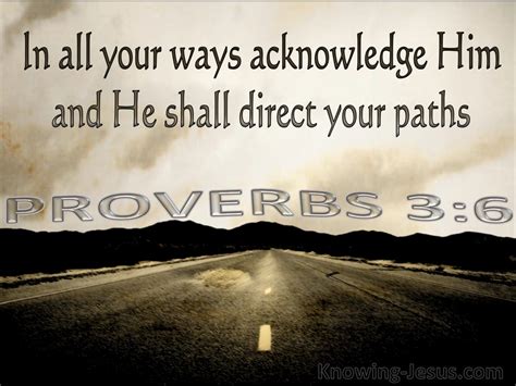 Proverbs 36 In All Your Ways Acknowledge Him Brown