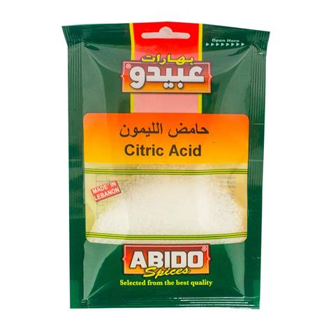 Abido Citric Acid 50g Uk