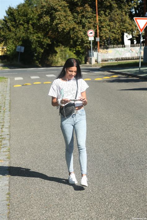 Sexy Brunette Eveline Dellai Having Sex In Public Photos