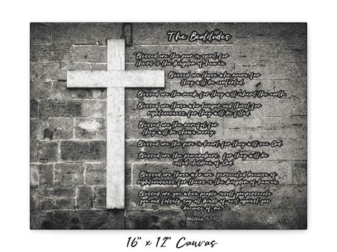 Beatitudes Wall Art Christian Wall Art Canvas Matthew 5 9 Etsy