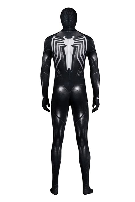 Spider Man 2 Venom Cosplay Costume Bodysuit + Mask