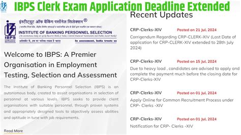 IBPS Clerk 2024 Registration Deadline Extended To July 28 Apply Online