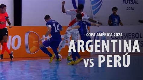 FUTSAL Argentina Perú Fase de Grupos Copa América 2024 YouTube