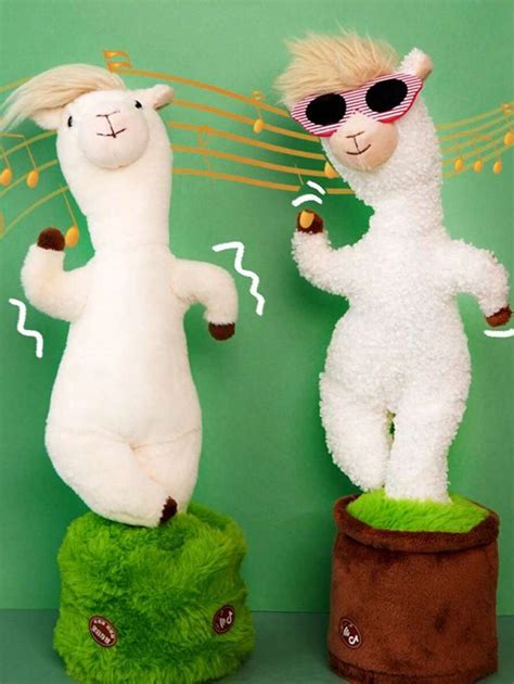 1pc Dancing Llama, Singing And Dancing Plush Toy With Led Lights And ...