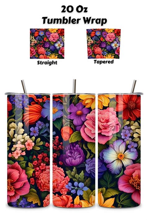 spring floral tumbler wrap | Seamless Tumbler Wrap