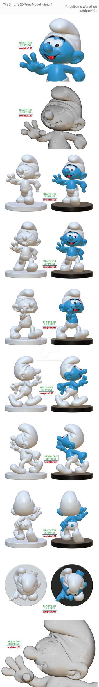 The Smurfs 3D Model - Smurf 3D print model by sculptor101 on DeviantArt