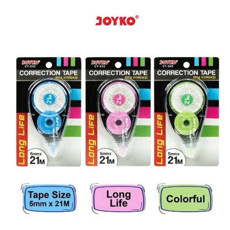 Jual CORRECTION TAPE JOYKO CT 533 PITA KOREKSI JUMBO JOYKO Shopee