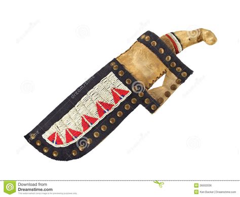 American Indian Knife And Sheath Isolated Royalty Free Stock