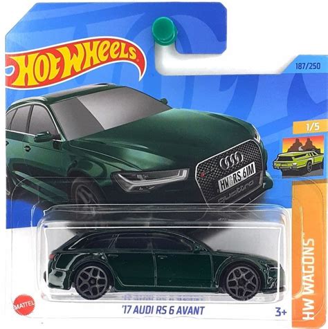 Игрушечная машинка Hot Wheels 17 Audi RS 6 Avant Goodwood Green базовая коллекция 2023 г 187