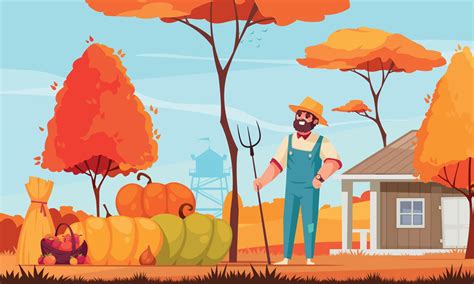 Autumn Harvest Cartoon 13567680 Vector Art at Vecteezy