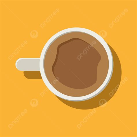 Yellow Background With A Hot Coffee Cup In Vector Format Vector Top Takeaway Single PNG And