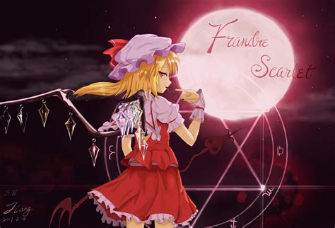 Blonde Hair Flandre Scarlet Jcj Signed Touhou Vampire Wings R Konachan