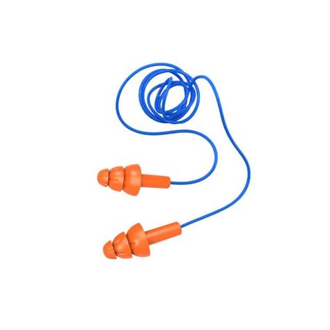 Hdx Reusable Corded Earplugs Nrr 26 Tpr 3 Pack Rep002 C The Home Depot