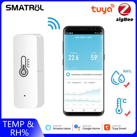 Smatrul Zigbee Smart Home Temperature Humidity Sensor Tuya Smart Life