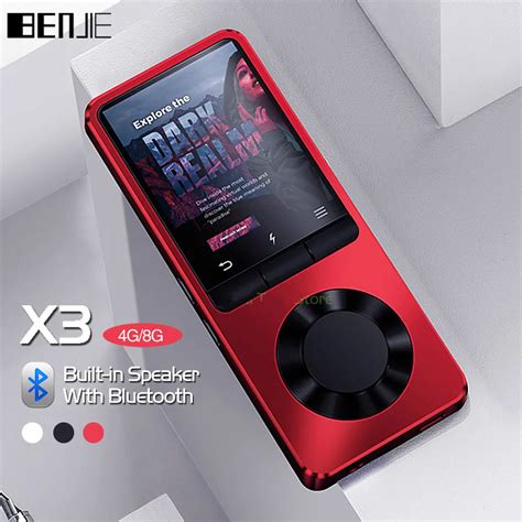 MP3 Player Bluetooth Portable Music Player with Loud Speaker Support FM Radio Recording Alarm ...