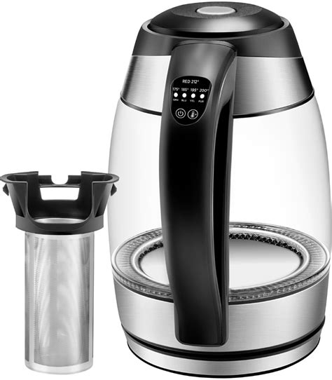 Customer Reviews Chefman 1 8 Liter Electric Glass Kettle W Tea