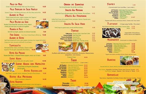 Menu At Tacos Cancun Restaurant Lambertville