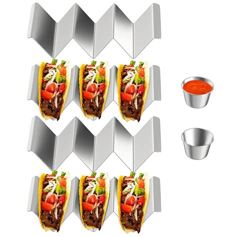 Buy Taco Holder Set Of Stainless Steel Taco Holder With Handles Taco