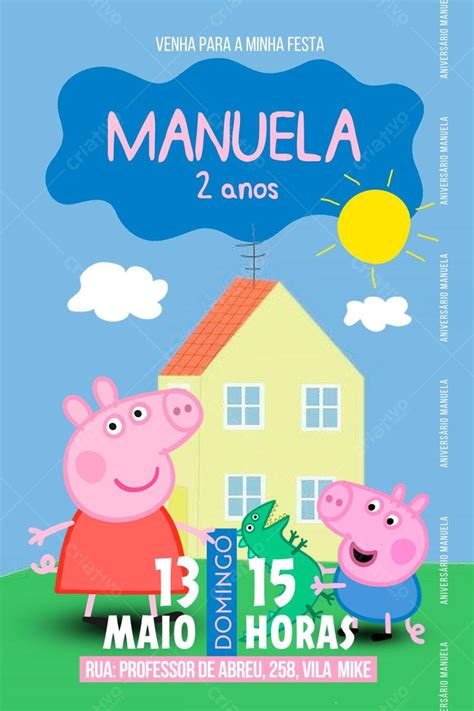 Convite De Aniversário Peppa Pig