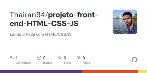 GitHub Thairan94 Projeto Front End HTML CSS JS Landing Page HTML