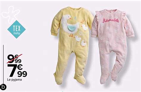 Promo Le Pyjama Tex Baby Chez Carrefour Icatalogue Fr