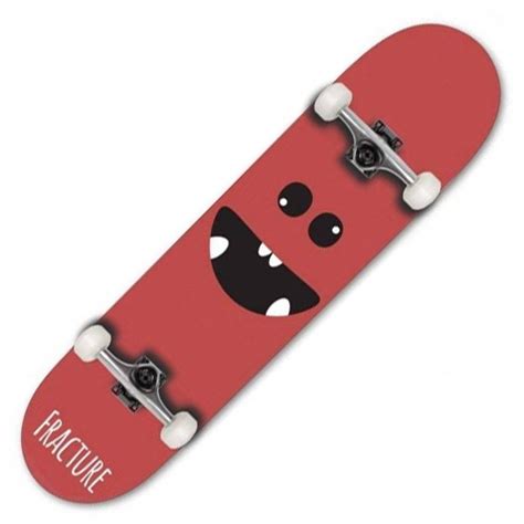 Fracture Skateboards Lil Monster Red Complete Skateboard 80