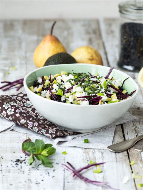 Salade De Lentilles Beluga Avocat Poire Feta Et Tout Ce Qui Va