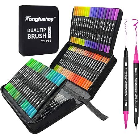 Tongfushop Rotulador Doble Punta Colores Rotuladores Lettering