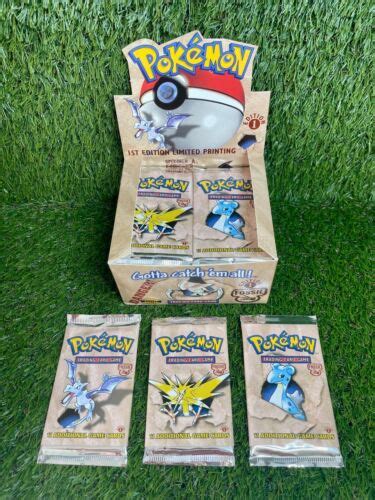 Mint Box Fresh Pokemon 1st Edition Fossil Booster Pack Factory Sealed Wotc Ebay