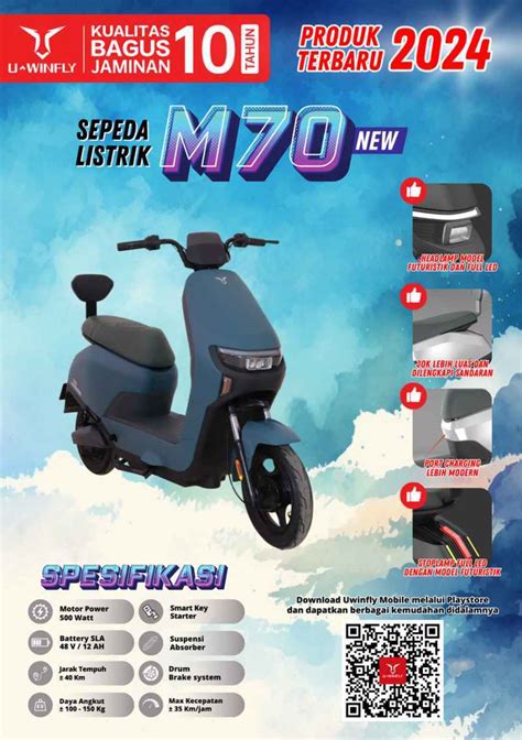 Jual Sepeda Listrik Uwinfly M70 New 2024 Merah Di Seller U Winfly