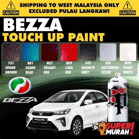 Perodua Bezza 🚗 Original Touch Up Paint Aerosol Spray Paint Diy Cat Spray Kereta Baru Lama