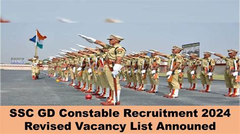 SSC GD Constable Recruitment 2024 SSC GD Constable Revised Vacancy