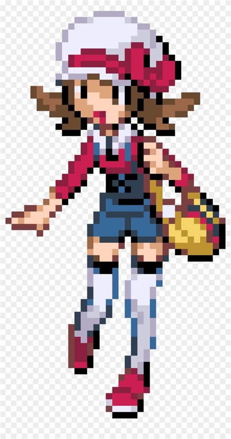 Pokemon Trainer Red Pixel Art Grid Pixel Art Grid Gallery Images