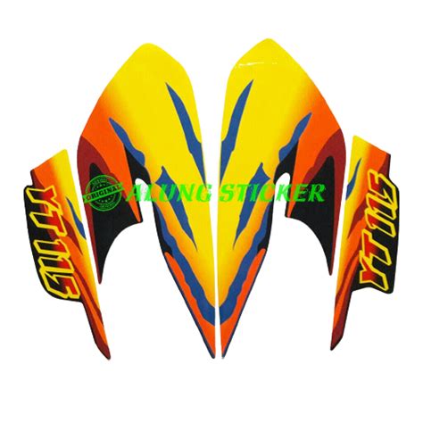 Stiker Striping Lis Les Body Motor Yamaha Yt Orange Set Standar