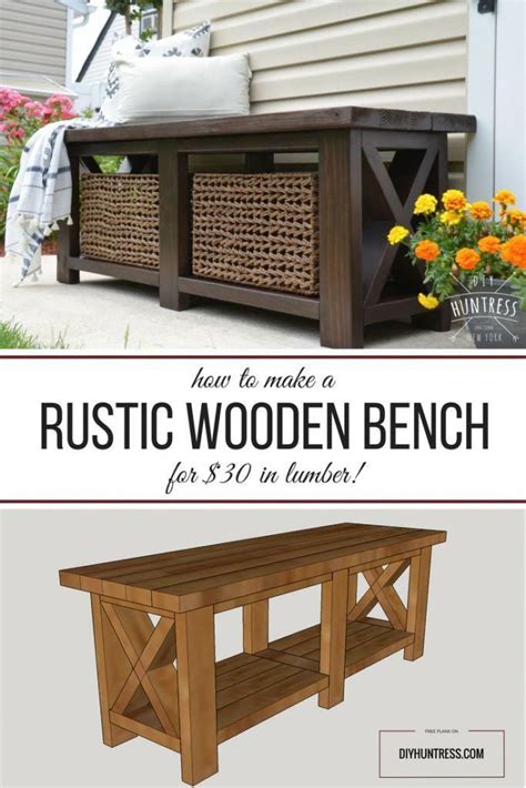 How To Diy A Rustic X Bench Free Woodworking Plans By Diy Huntress