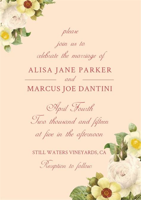 Corner Bouquets Invitations In Orange Greenvelope