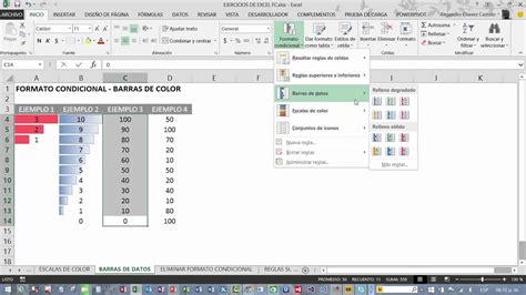 Formato Condicional Con Barras De Datos YouTube