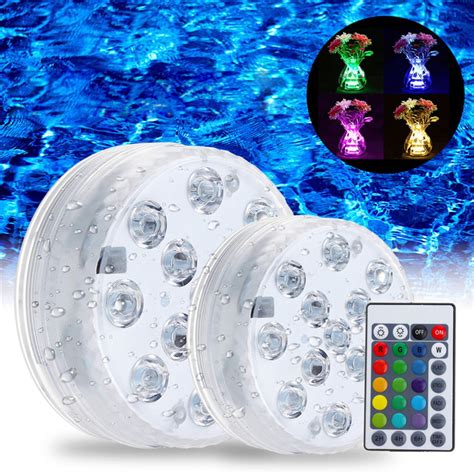 Submersible LED Lights With Remote Waterproof Underwater Led Lights