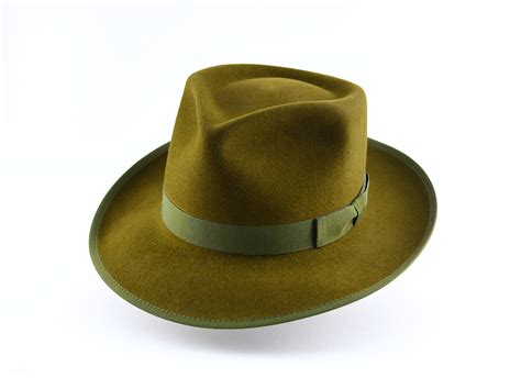 Fedora The Boxer Olive Green Fedora Hat For Men Mens Etsy