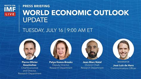 Press Briefing World Economic Outlook Update July 2024 Youtube