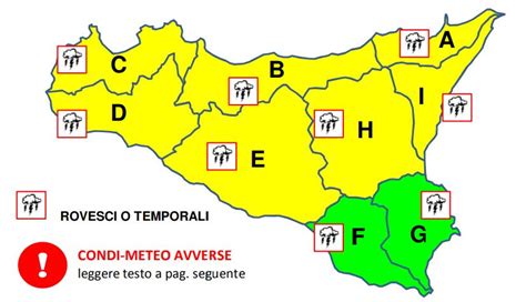 Allerta Meteo Sicilia Piogge E Temporali Domani