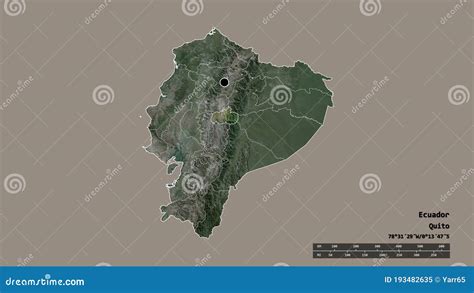 Location Of Tungurahua Province Of Ecuador Satellite Stock