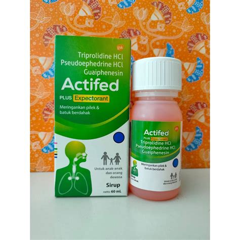 Jual Actifed Plus Expectorant Sirup 60ml Shopee Indonesia