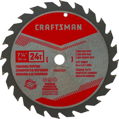 Craftsman In Tooth Carbide Circular Saw Blade At Lowes